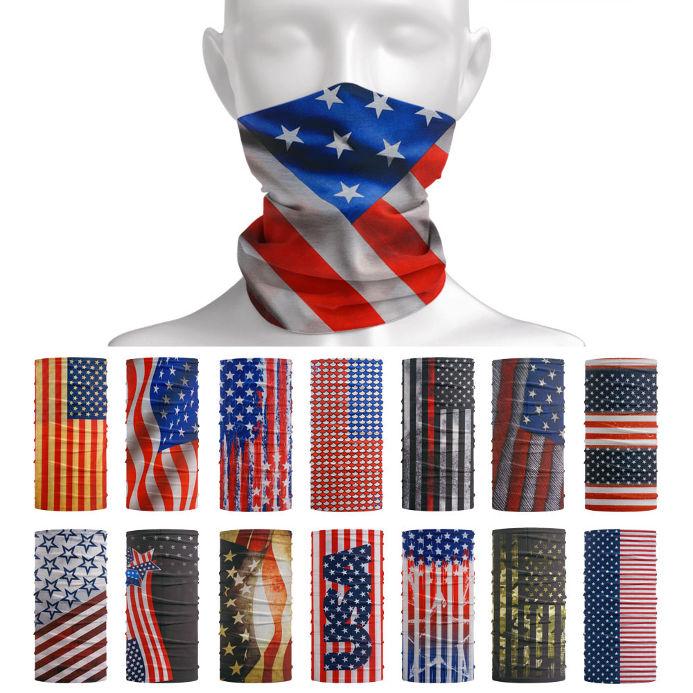 Cycling Gear Men - USA Flag Pattern Sun Protective Scarf