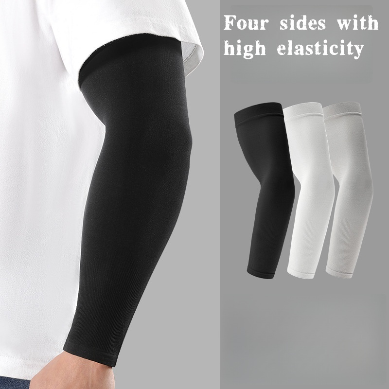Cycling Gear Men - 2pcs Ice Silk Arm Sleeves, Breathable