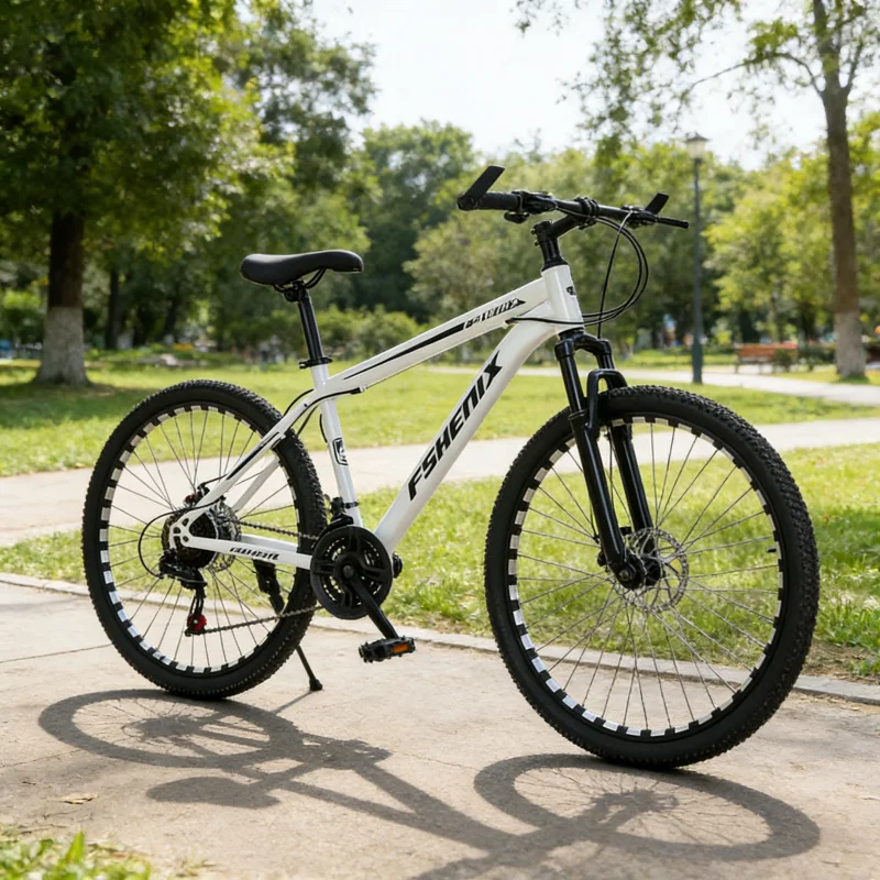 Cycling Low Gear - Snow White Spoke Wheel Mountain Bike