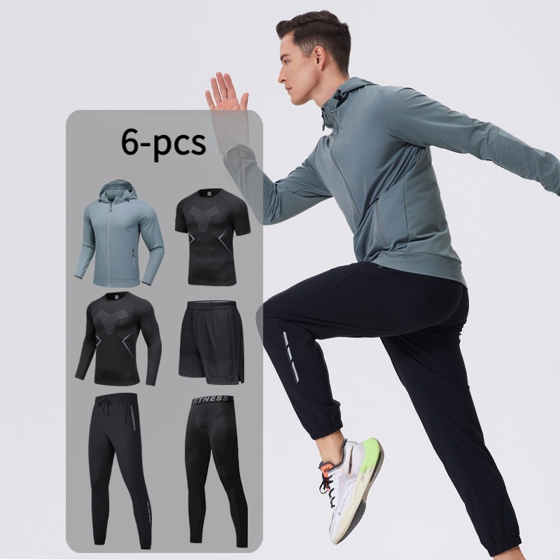 Men's 6-Piece Sportswear Set w - Cycling Gear Men ulasan dan harga
