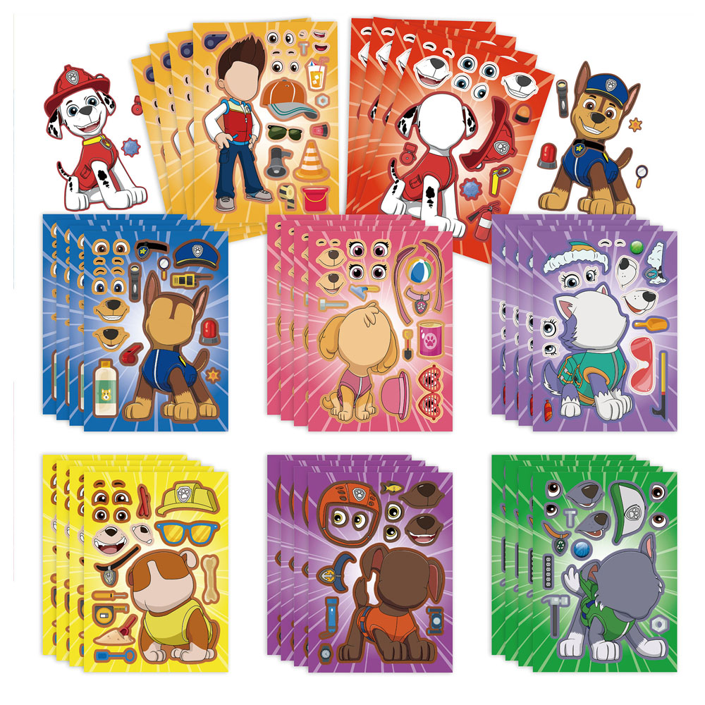 16PCS PAW Patrol Puzzle DIY Ma - Bicycle Helmet ulasan dan harga