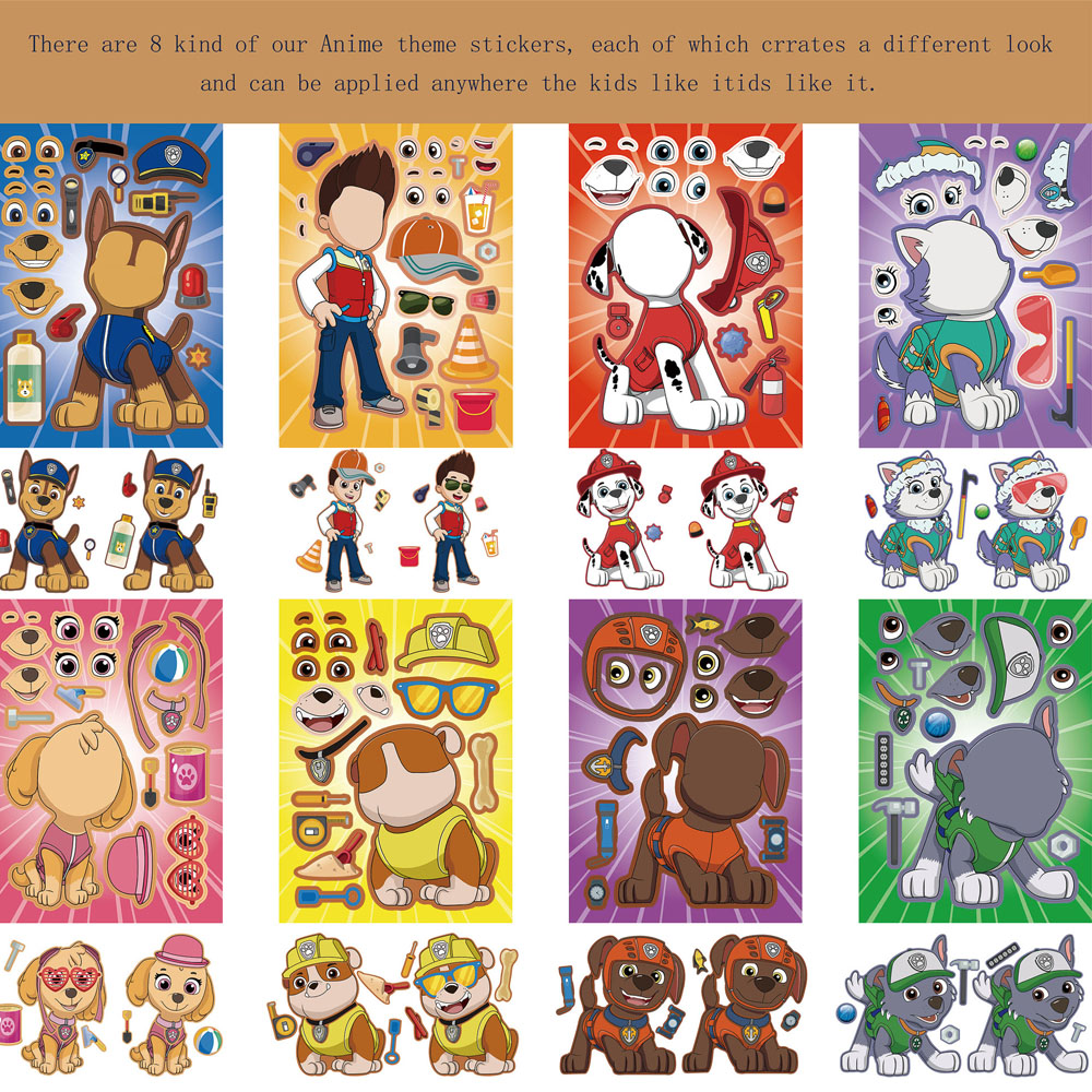16PCS PAW Patrol Puzzle DIY Ma - Bicycle Helmet ulasan dan harga