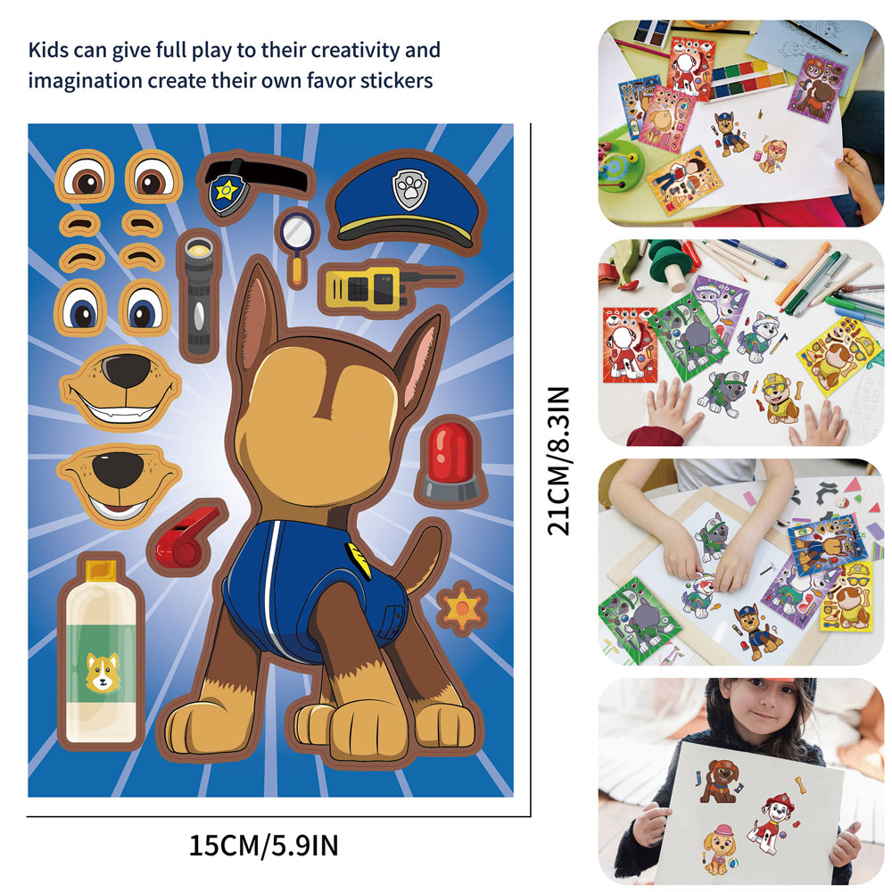 16PCS PAW Patrol Puzzle DIY Ma - Bicycle Helmet ulasan dan harga