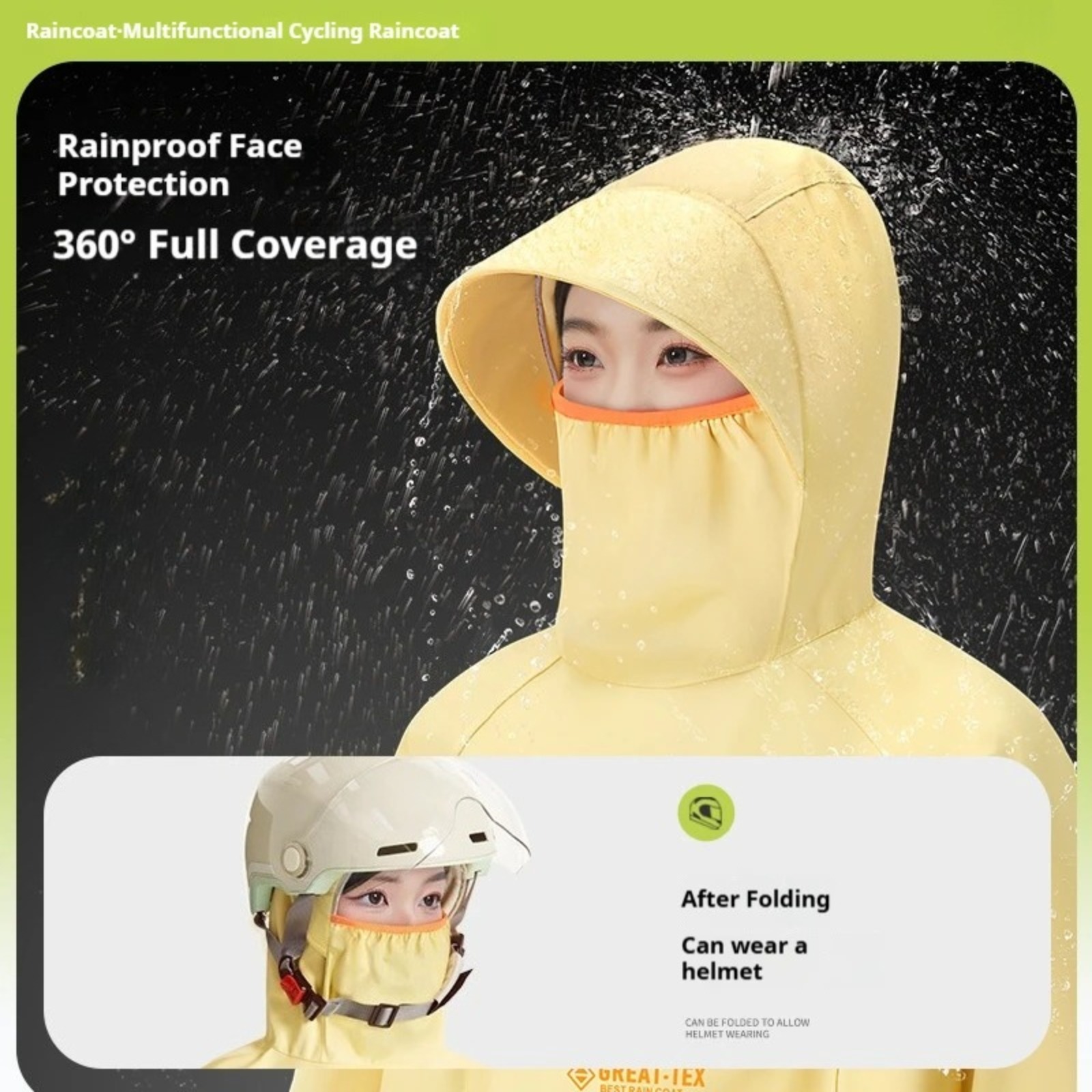 Waterproof Rain Poncho Cycling - Cycling Gear For Rain ulasan dan harga