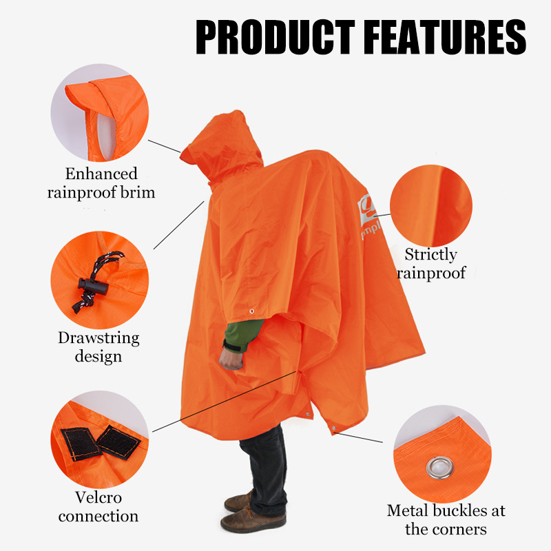 3-in-1 Lightweight Rain Poncho - Cycling Gear For Rain ulasan dan harga