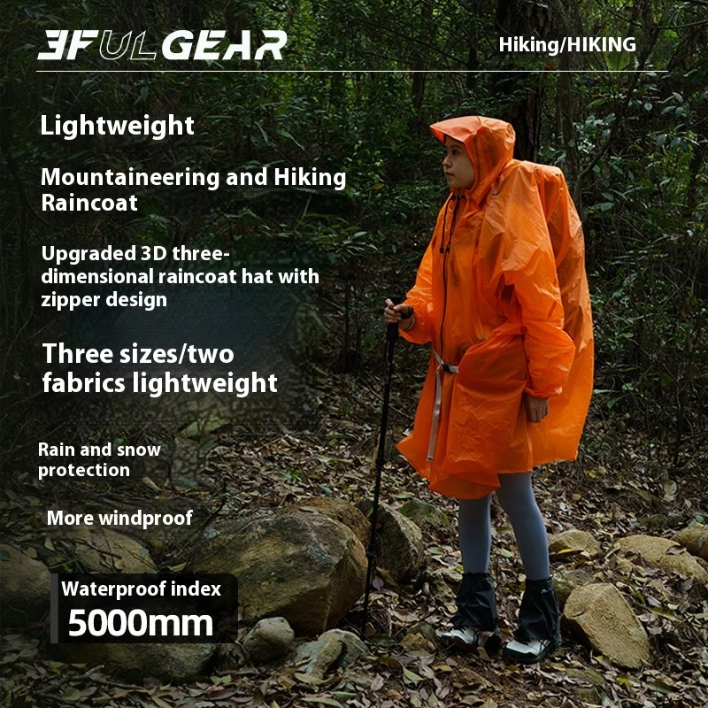 3F UL GEAR Zipper Raincoat 15D - Cycling Gear For Rain ulasan dan harga