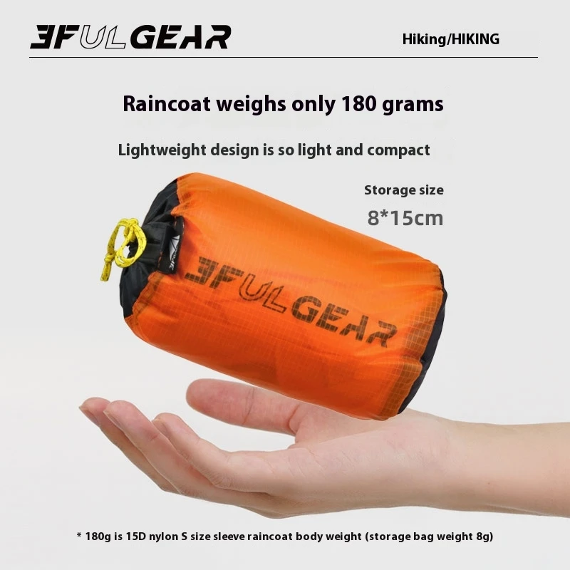3F UL GEAR Zipper Raincoat 15D - Cycling Gear For Rain ulasan dan harga
