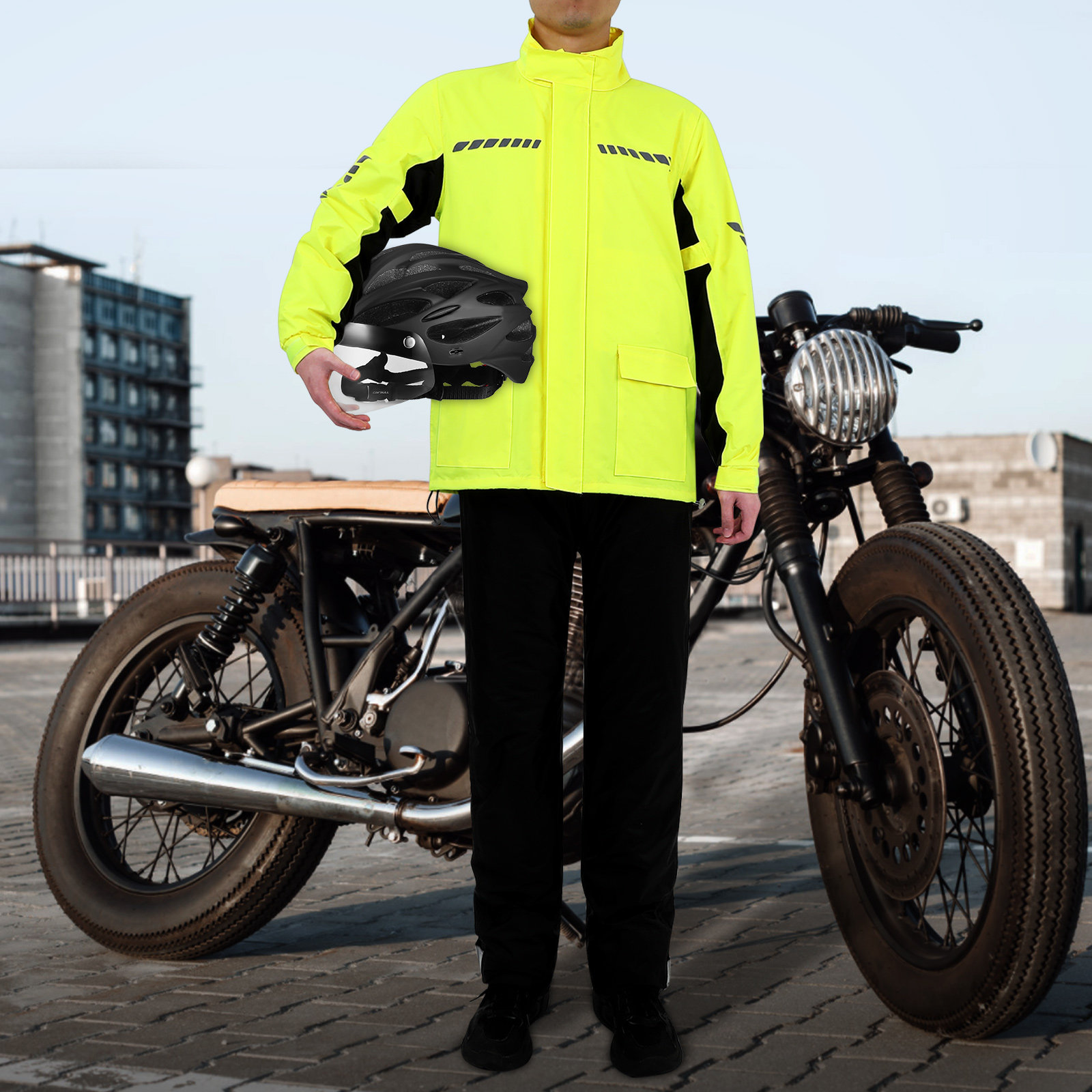 1Set Men Outdoor Cycling Rain  - Cycling Gear For Rain ulasan dan harga
