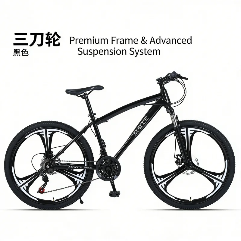 Black 24-inch Three-Knife Moun - Carbon Bike Frame ulasan dan harga
